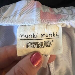 New Snoopy Pink Plaid Pajama Pants